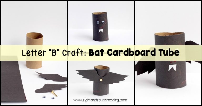 Letter B Craft: Bat Cardboard Tube
