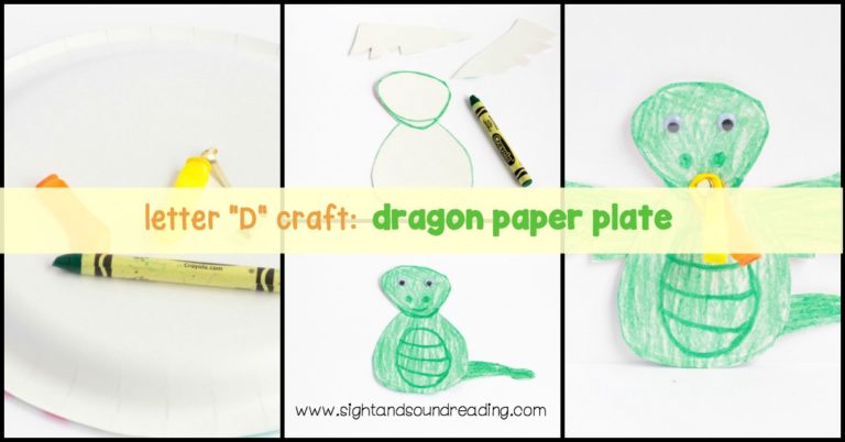 Letter D Craft: Dragon Paper Plate