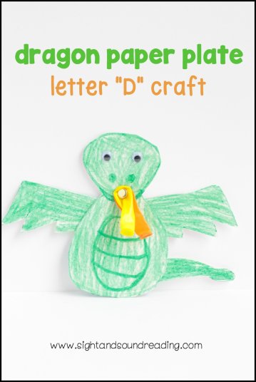 Letter D Craft: Dragon Paper Plate