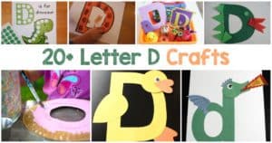 Letter D Crafts for preschool or kindergarten - Fun, easy and educational!
