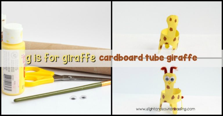 Letter G Craft: Cardboard Tube Giraffe