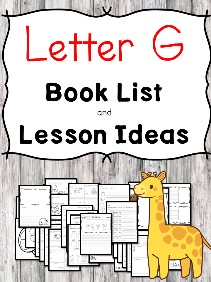 Teaching the letter G? Include some books include letter G sound. Here is the Letter G book list to teach the short letter G sound.