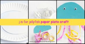 Kids will love making these Letter J Craft: jellyfish paper plate when studying the letter J. You can make this craft with ocean, beach, or summer theme!