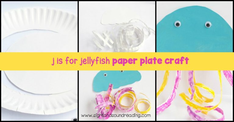 Letter J Craft: Jellyfish Paper Plate