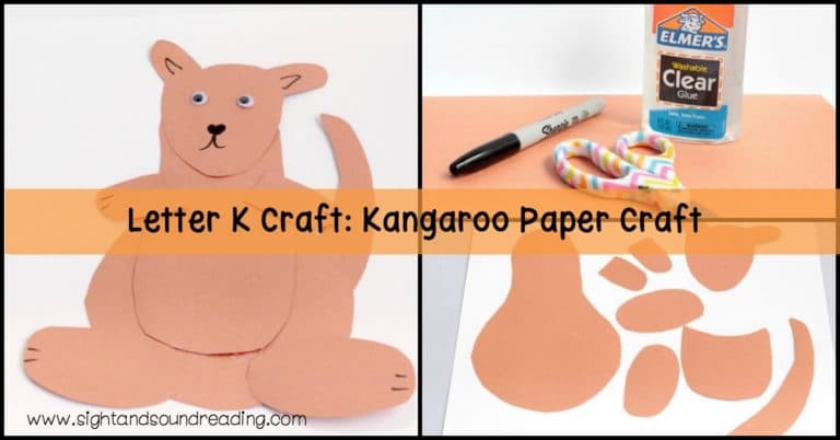 Letter K Craft: Kangaroo Paper Craft