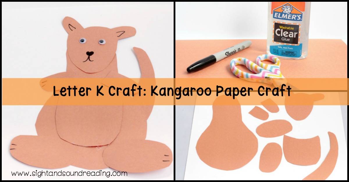 Letter K Craft Kangaroo Paper Craft