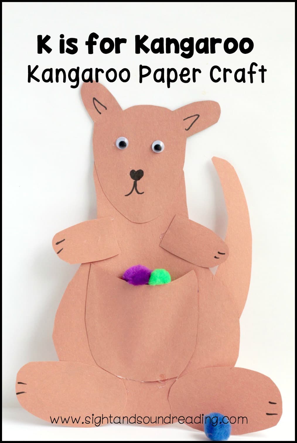 Letter K Craft Kangaroo Paper Craft