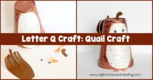 If you are learning about the letter Q, don’t miss this fun Letter Q craft. Quail craft made using a brown paper cup and some other supplies.