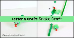 When studying the letter S, the snake is the perfect creature to illustrate how the letter sounds, Here is the Letter S Craft: Snake Craft.