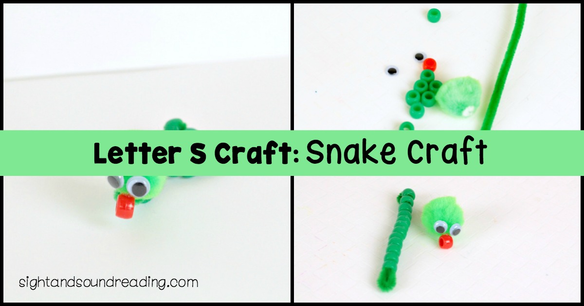 When studying the letter S, the snake is the perfect creature to illustrate how the letter sounds, Here is the Letter S Craft: Snake Craft.