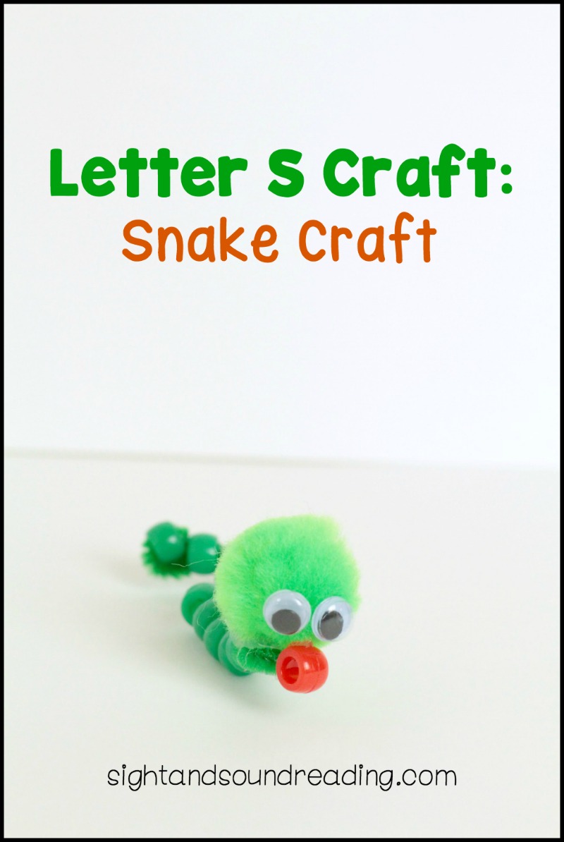 When studying the letter S, the snake is the perfect creature to illustrate how the letter sounds, Here is the Letter S Craft: Snake Craft.