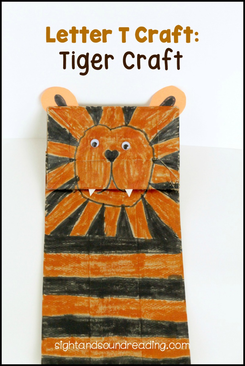 When you are studying the letter T, don't miss out on making these super fun and super simple Letter T Craft: tiger crafts.