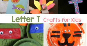 Letter T crafts for preschool or kindergarten