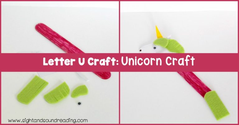Letter U Craft: Unicorn Craft