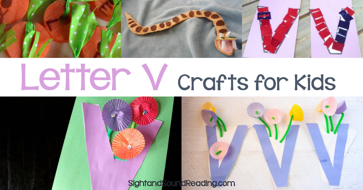 Letter v crafts for preschool and kindergarten