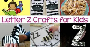Letter Z Crafts for preschool or kindergarten - Fun, easy and educational! Students will have fun learning and making these fun crafts!