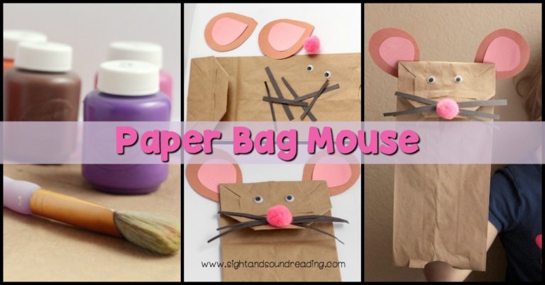 Paper Bag Mouse Puppet Craft