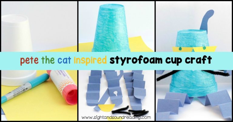 Pete the Cat Styrofoam Cup Craft