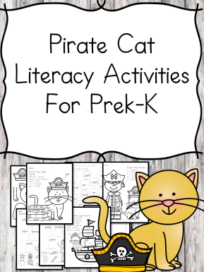 Pirate Cat Literacy Themed Activities