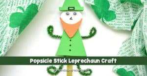 As St. Patrick's Day is in the corner, today I would like to share a very cute popsicle stick Leprechaun craft for you to have some fun with children welcoming St. Patrick's Day. This adorable craft is great to display around. You might also make some variation out of it.