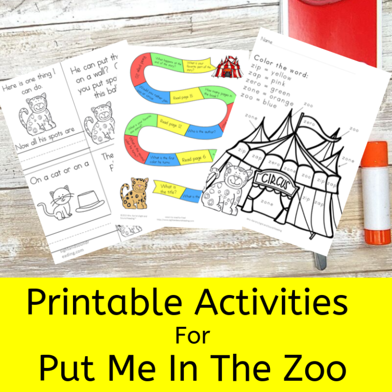 Put me in the Zoo Activities