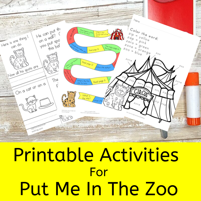 Put Me in the Zoo Activities