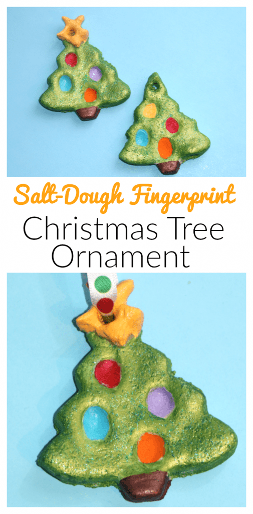 Salt Daugh Fingerprint Christmas Tree Ornament for Kids