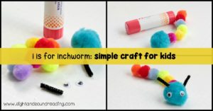 Use this inchworm pom pom letter i craft when studying the short letter I during I week or any time you're working on the letter I.