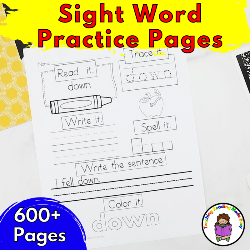 600 School fun Sight Word worksheets