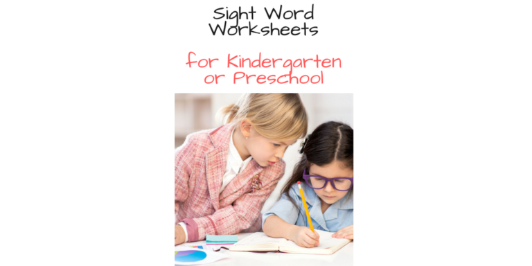 37+ Free Sight Word Worksheets for Kindergarten