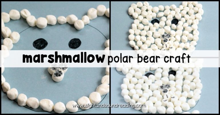 Simple Marshmallow Polar Bear Craft