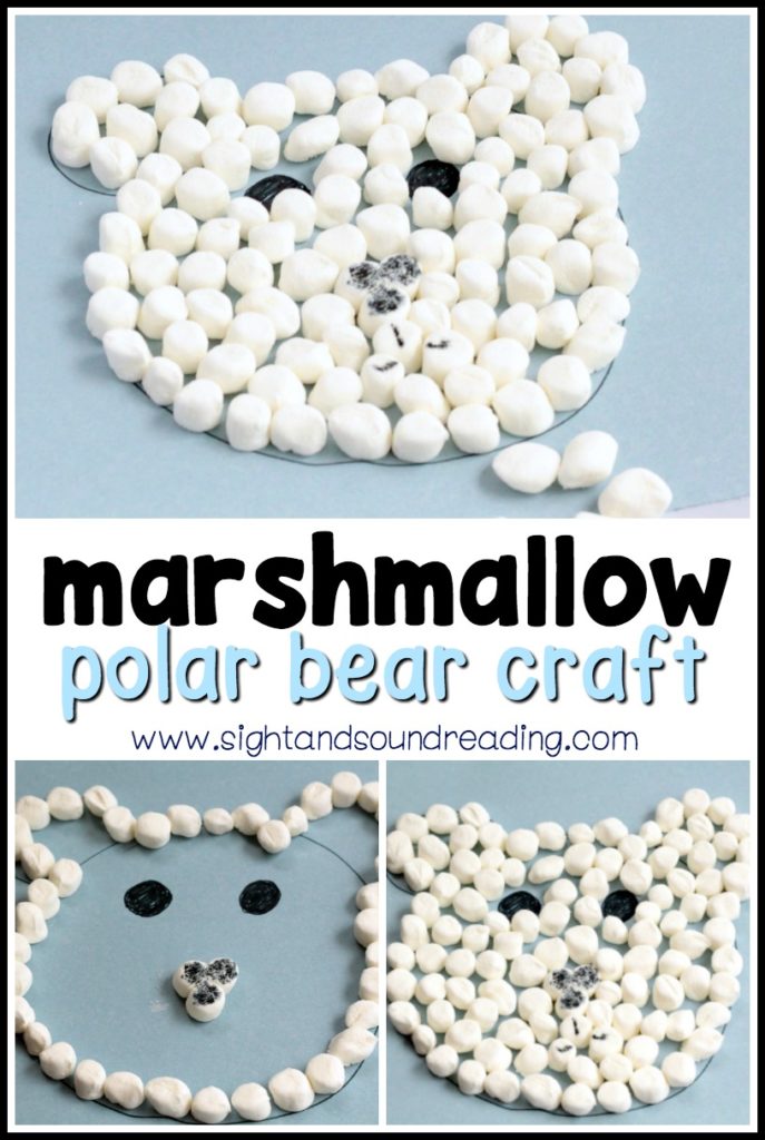 Simple Marshmallow Polar Bear Craft Mrs. Karle's Sight and Sound Reading