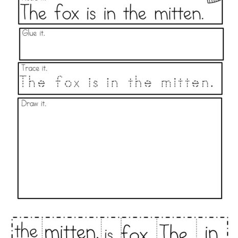 Printable activities for the Mitten for preschool/Kindergarten