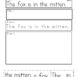 Printable activities for the Mitten for preschool/Kindergarten