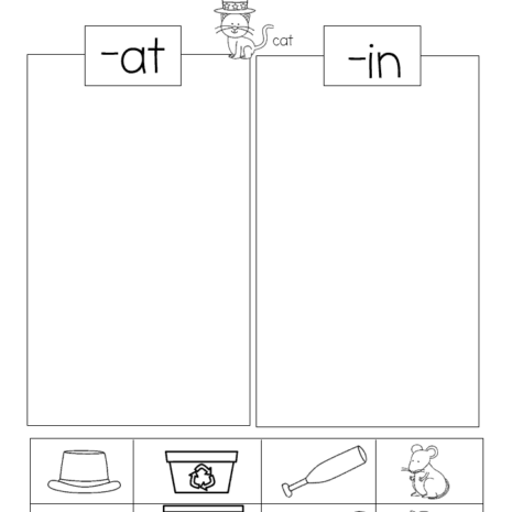Fun word family worksheets to celebrate a Dr. Seuss birthday party