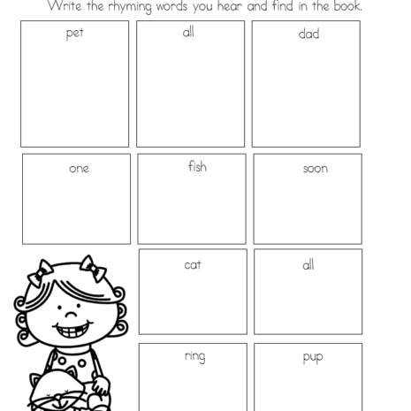 Fun word family worksheets to celebrate a Dr. Seuss birthday party
