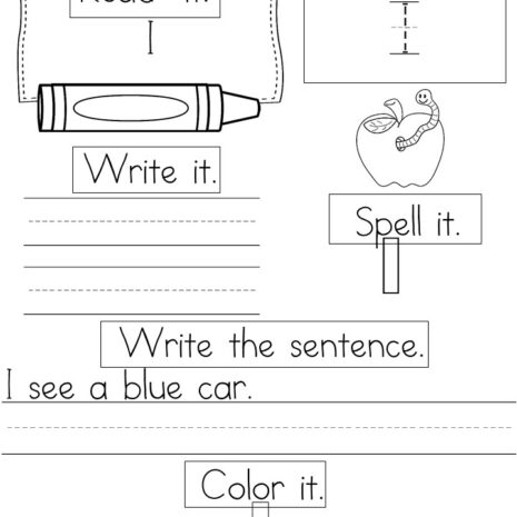 Kindergarten Sight Word Worksheets