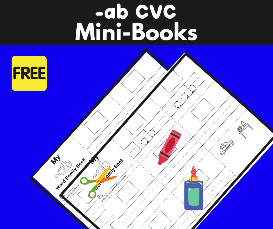 AB CVC Word Family Worksheets