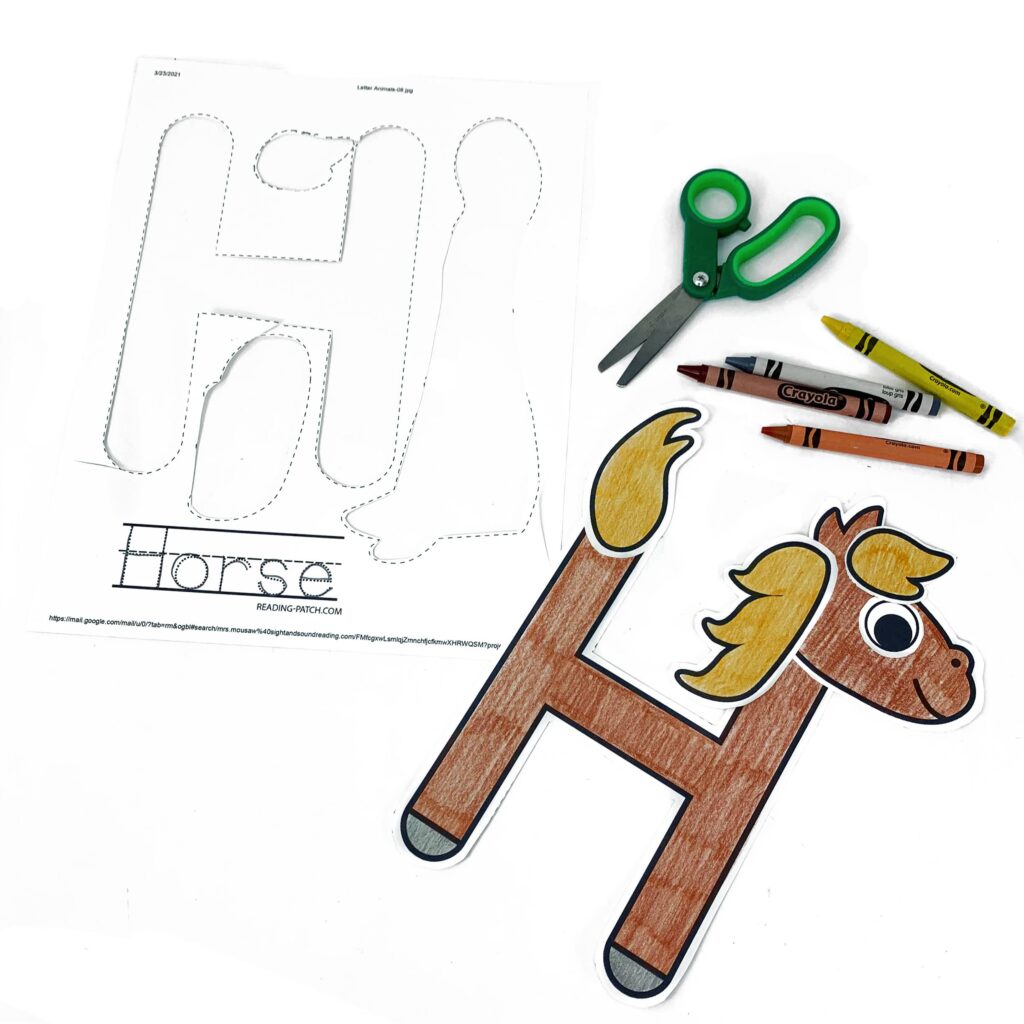 Letter H Animal Alphabet Craft