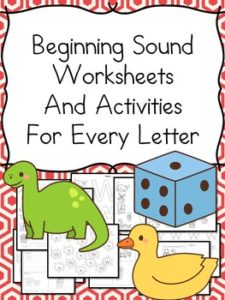 Beginning Sound Worksheet - 18 pages of activities for each letter of the alphabet.