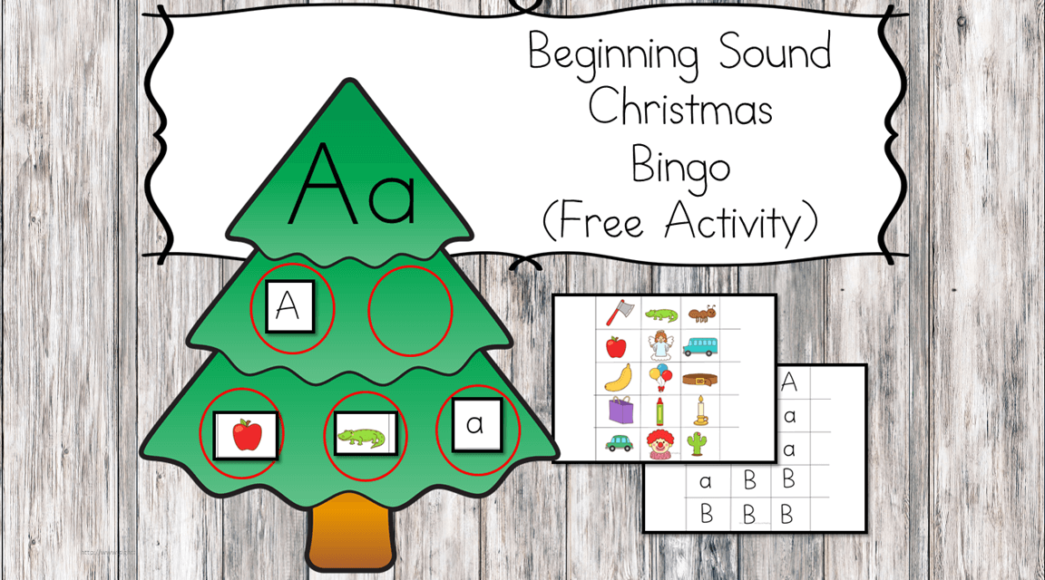 Christmas Beginning Sound Bingo