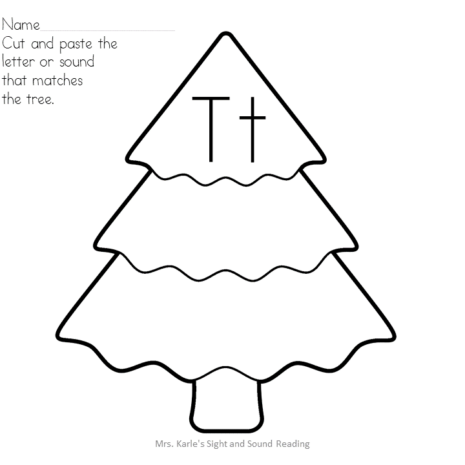 Christmas Beginning Sound Worksheets for preschool or kindergarten