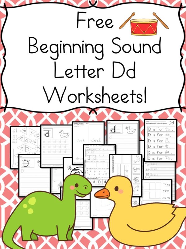 Beginning Sounds Letter D Worksheets – Free and Fun!