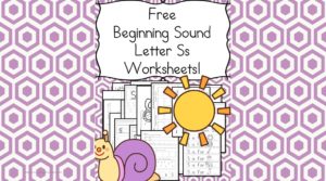 Free Beginning Sounds Letter S worksheets to help you teach the letter S and the sound it makes to preschool or kindergarten students.