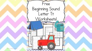 Free Beginning Sounds Letter T worksheets to help you teach the letter T and the sound it makes to preschool or kindergarten students.