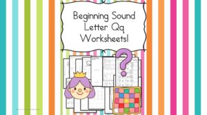 Free Beginning Sounds Letter Q worksheets to help you teach the letter Q and the sound it makes to preschool or kindergarten students.