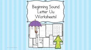 Free Beginning Sounds Letter U worksheets to help you teach the letter U and the sound it makes to preschool or kindergarten students.