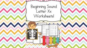 Free Beginning Sounds Letter X worksheets to help you teach the letter X and the sound it makes to preschool or kindergarten students.