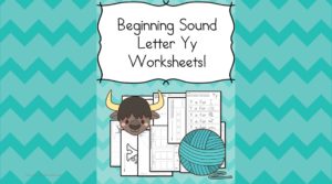 Free Beginning Sounds Letter Y worksheets to help you teach the letter Y and the sound it makes to preschool or kindergarten students.