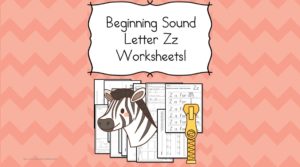 Free Beginning Sounds Letter Z worksheets to help you teach the letter Z and the sound it makes to preschool or kindergarten students.